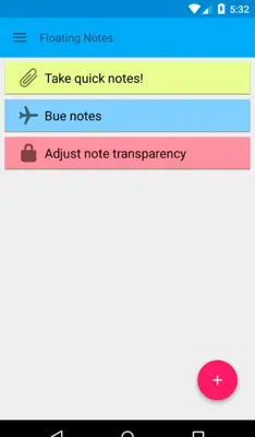 Floating Notes android App screenshot 1